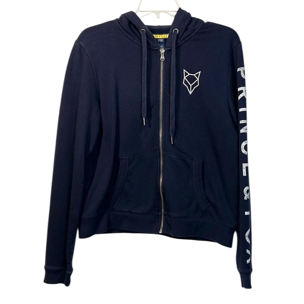 Prince & Fox Women Super Soft Navy Hoodie Jacket SZ: Large